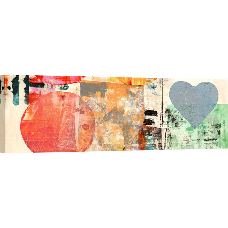 Pop Love 2 by Peter Winkel - Wrapped Canvas Painting, 40cm H x 120cm W x 4cm D