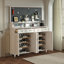 Banc de rangement blanc pour chaussures en bois massif-87467278