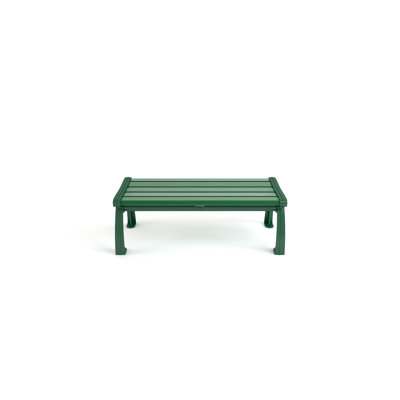 Banc de parc en plastique recyclé sans dossier Heritage