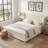 Velvet Upholstered Sleigh Bed with Tufted Wingback Headboard and Two Side Storage Drawers-1519239187-1519239189