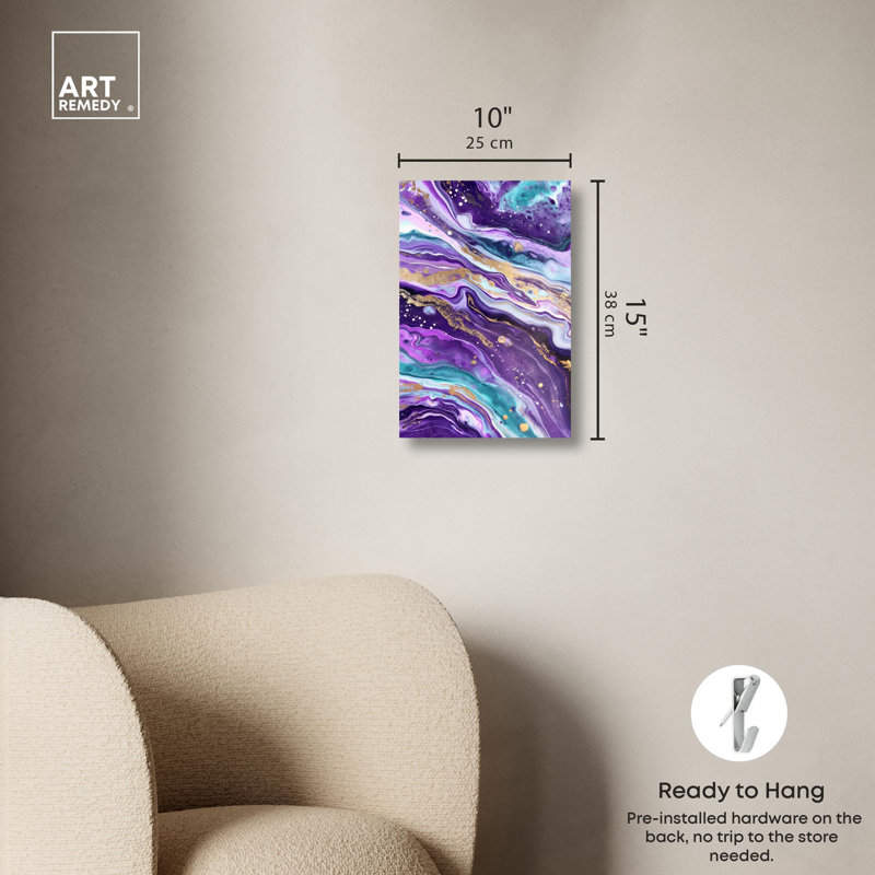 Art mural Infinite Space Geode par Art Remedy, Toile tendue, H 15 po x l 10 po