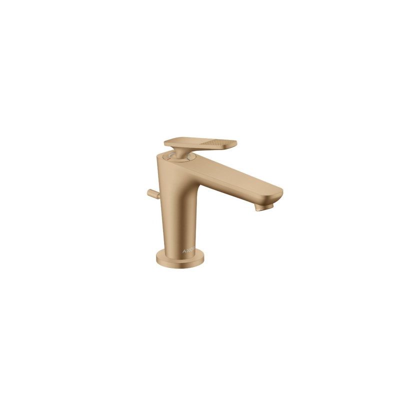 AXOR Citterio C Single-Hole Faucet 90 Coolstart With Pop-Up Drain-Cubic Cut, 1.2 GPM, Bronze