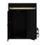 Cadre de lit mezzanine avec armoire et bureau, bande DEL contrôlable par application intelligente, ports de chargement USB pratiques-86746042