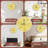 Yellow Sunburst Clock Face With Numbers