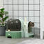 Bac à litière standard fermé avec pelle, bac à litière facile à nettoyer, vert