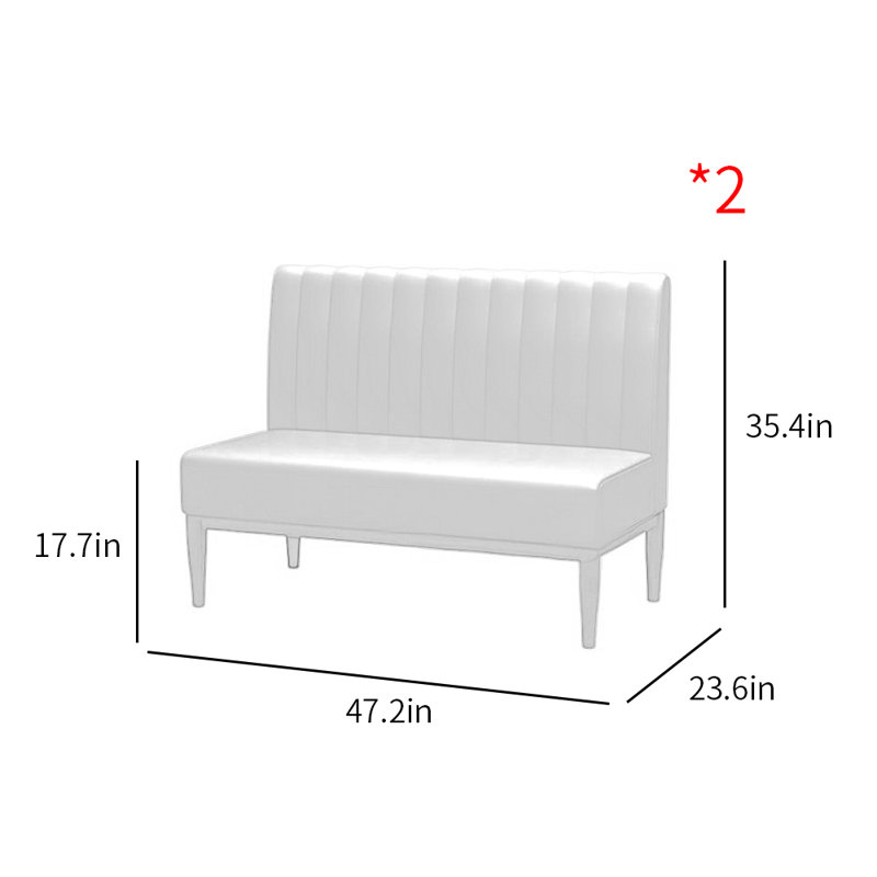 Banc rembourré en similicuir Cafe Cafe, Vert clair