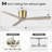 54" Farmhouse Solid Wood Blades Propeller Flush Mount Ceiling Fan without Lights, 6-Speed Reversible DC Motor, Timer, Remote Control Included-1882690668