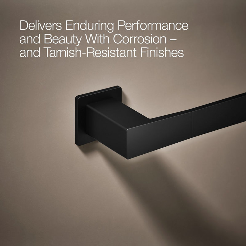 Honesty Towel Bar, Matte Black, 12"W