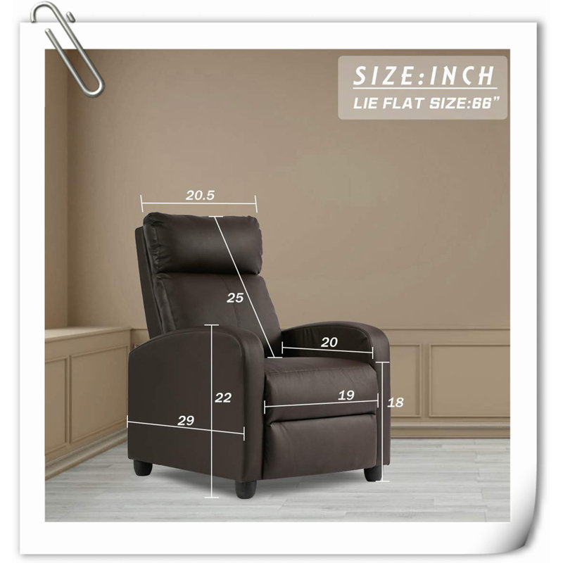Faux Leather Massage Chair, Brown Faux Leather