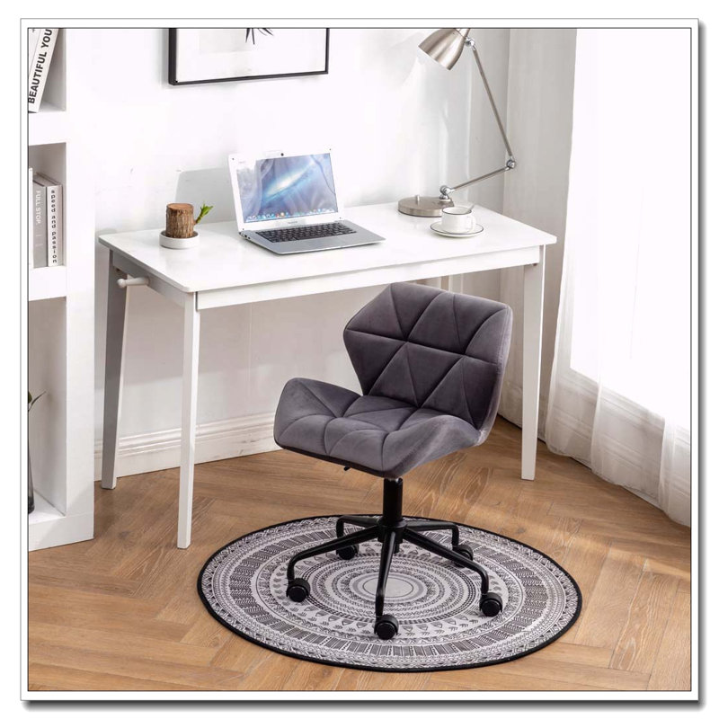 Eldon Diamond Tufted Adjustable Swivel Office Chair,Gray, Gray