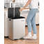 Dual Compartment Kitchen Trash Can, 2 x 30 L Stainless Steel Trash and Recycle Bin Combo with Soft-Close Lid, Dual Compartment Recycling Kitchen Step Trash Bin, Odor Proof, Hands Free,