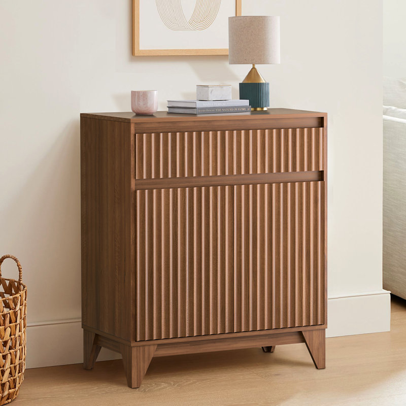 Dejesus 38" H 2-Door Accent Cabinet With Adjustable Shelf, Brown