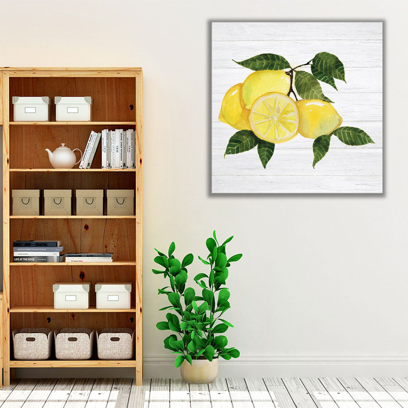 «Citrus Garden VI Shiplap», reproduction d'art sur toile, H 16 po x l 16 po