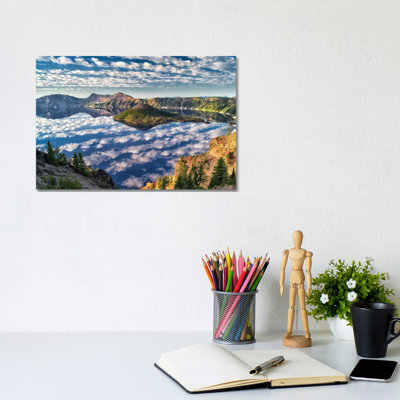 Crater Lake Mirror by Dennis Frates - Wrapped Canvas Print