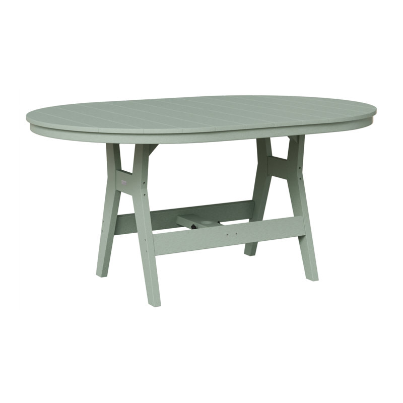 Berlin Gardens Harbor 64″ Oblong Table, Seafoam, 38.87" H x 64" W x 44" D