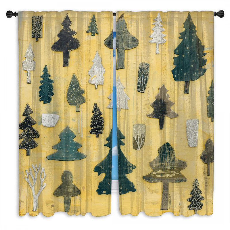 Assortiment de rideaux de fenêtre en forme d'arbre avec obscurcissement de la pièce - 2 panneaux, Obscurcissement de chambre