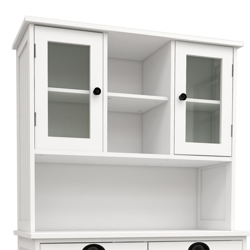 White Tall Bathroom Cabinet with Adjustable Shelves and Tilt-Out Laundry Baskets
