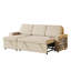 Lit de rangement 85,8 po avec coussins confortables et méridienne beige moelleuse avec pieds en plastique-1343783370-1343783375