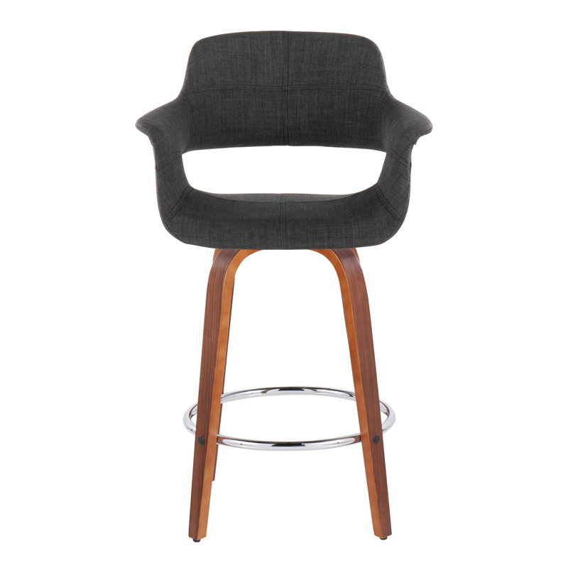 Lakyia Upholstered Counter Stool, Charcoal