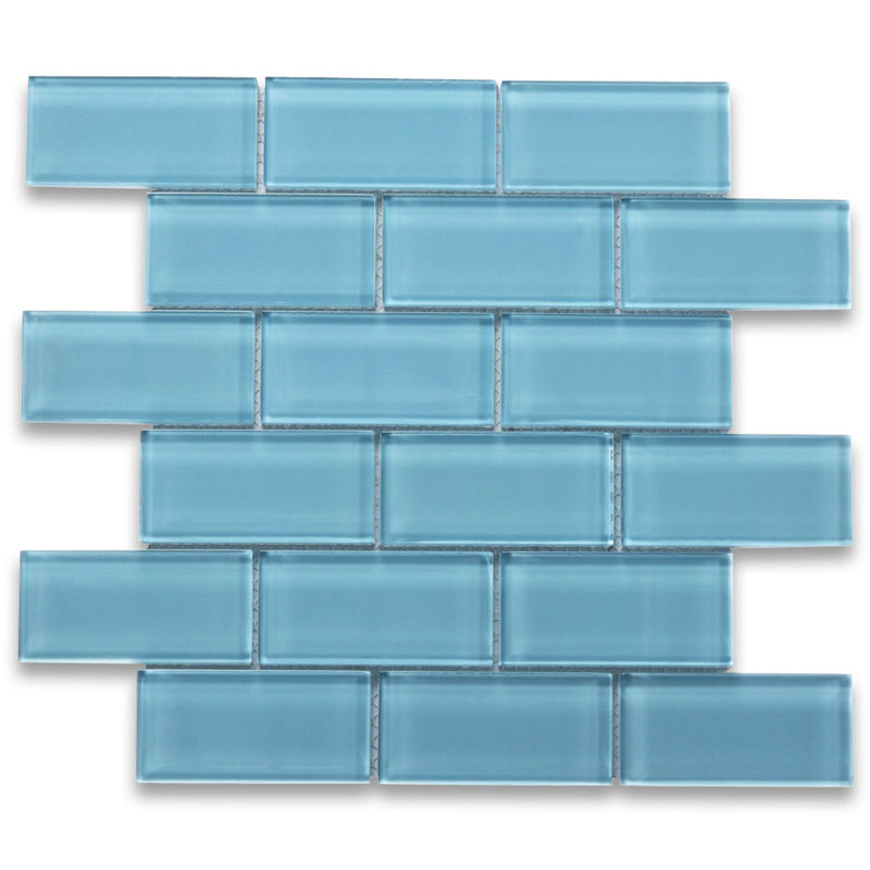 12 in. x 12 in. Marble Tile, Blue