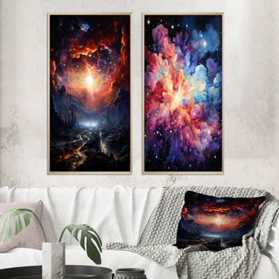 " Galaxy Celestial Fireworks " 2 - Pieces