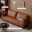 Canapé 78,74 po moderne brun minimaliste avec surfaces de contact en cuir fleur-131147766
