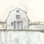 «White Barn III» par Chris Paschke - peinture sur toile tendue