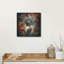 Art mural en métal luxueux «Love and Roses 4» par Rey Klimt, 12 po x 12 po