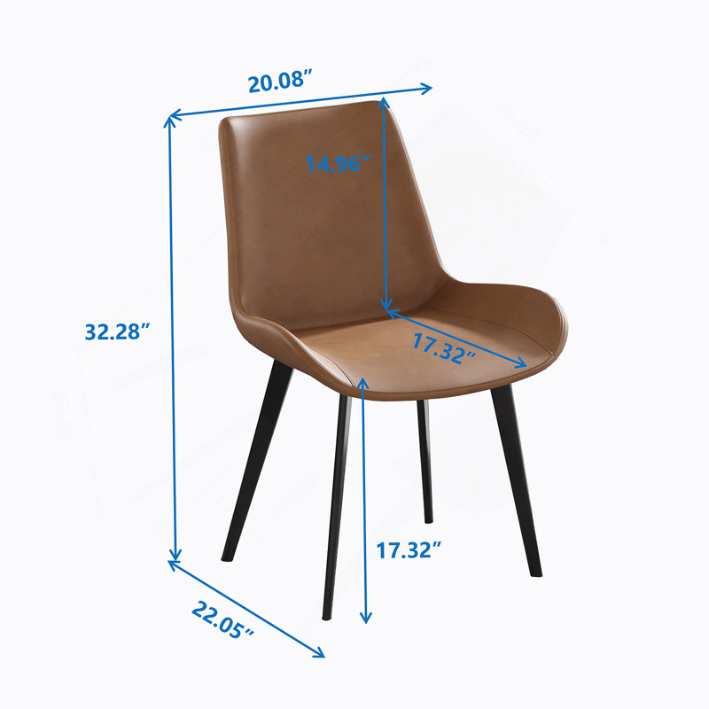 Chaise de salle à manger Modern, Brun