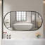 Oval Bathroom Mirror Wall Mounted Metal Frame Vanity Hang Vertically & Horizontally Decor-429494057