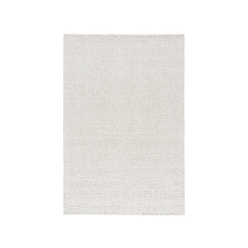 Astrakan Wool Area Rug in Neige, Rectangle 5'7" x 7'11"
