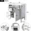 Meuble-lavabo de 30 po avec lavabo en céramique, armoire moderne à 2 tiroirs et nombreuses tablettes, superbe meuble-lavabo, rangement dissimulé contemporain, tendance-663245409