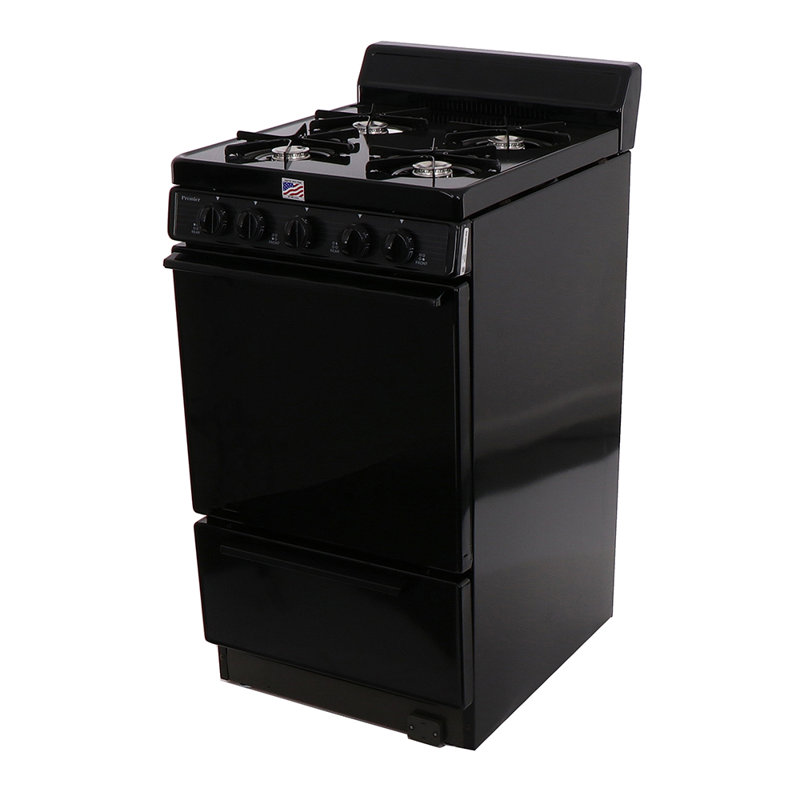 Cuisinière à gaz 20 po, Black