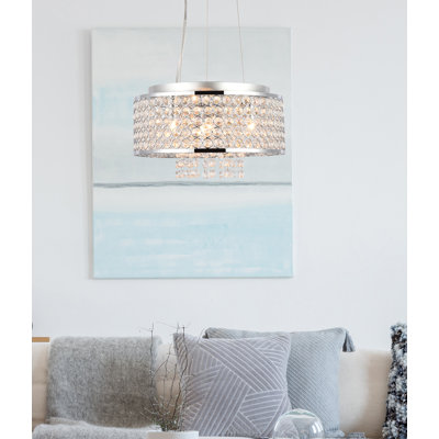 Luminaire suspendu tambour 4 lumières unique Anglesey