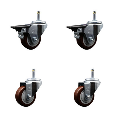 4-Piece Polyurethane Caster Set