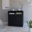 Commodes, 3 tiroirs noirs avec tablette ouverte Cabinet | Wengé | Bois