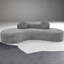 Canapé modulaire incurvé de 105,5 po avec 2 coussins décoratifs, canapé de salon rembourré de luxe moderne, aucun assemblage requis, rembourrage à haute résilience-1797258386