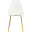 Ensemble de 4 chaises de salle à manger transparentes - Pieds en métal doré, siège confortable, support pour animaux de compagnie, design moderne et élégant, structure simple en plastique, ergonomie