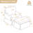 Upholstered Skirted Swivel Accent Arm Chair With Storage Ottoman-1258717960