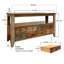 Console en bois massif 55 po Dodge