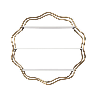 Wavella Modern Scalloped Three-Tier Wall Shelf