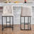 Set Of 2,Modern Upholstered Bar Stool With Button-Tufted Backrest, Counter Height Chair With Sturdy Metal Frame, Comfortable Padded Seat For Kitchen, Bar, Or Dining Room-182530707