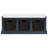 Rustic Storage Bench With 3 Removable Classic Rattan Basket , Entryway Bench With Removable Cushion-276792476