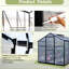 Serre en polycarbonate noir avec fonctions de ventilation et de drainage pour jardin, cour arrière, balcon de 6 pi x 12 pi