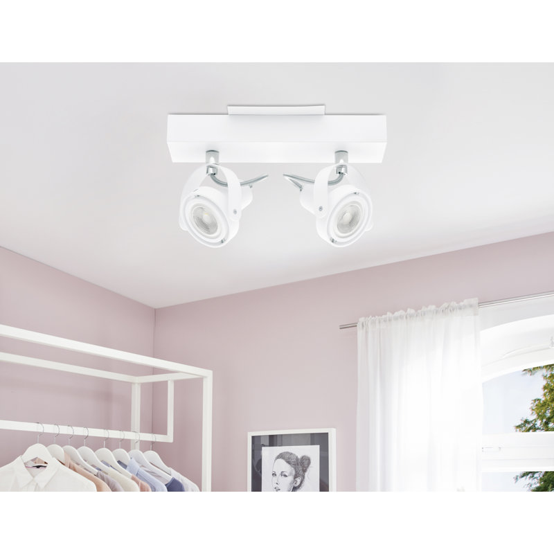 Novorio 9.84'' 2 -Light Track Track Kit with Dimmable and Adjustable Head