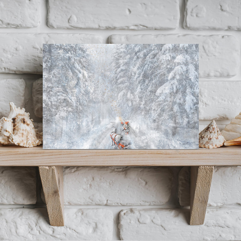 «Winter Journey», art mystérieux et paisible, H 12 po x l 18 po