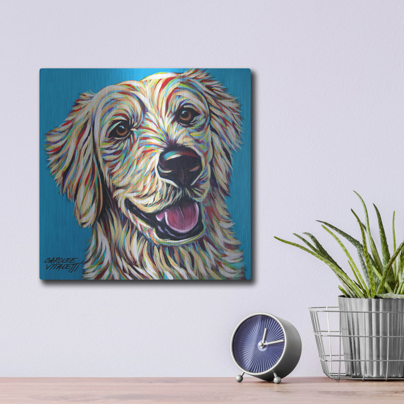 «Furry Dog Friend 1» par Carolee Vitaletti, H 12 po x l 12 po