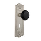 Meadows Plate with Decorative Keyhole and Black Porcelain Door Knob