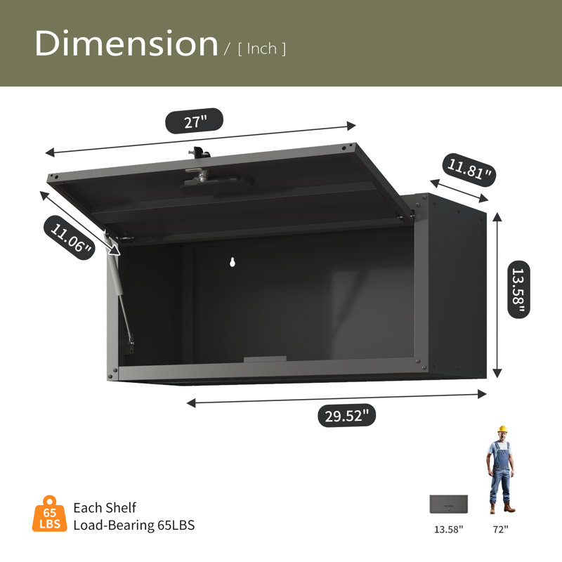 Armoire de rangement en métal robuste pour outils, Noir
