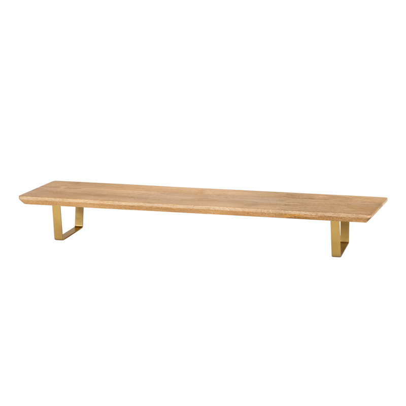 Support pour écran Giannah, Naturel / Or, 40 pouces